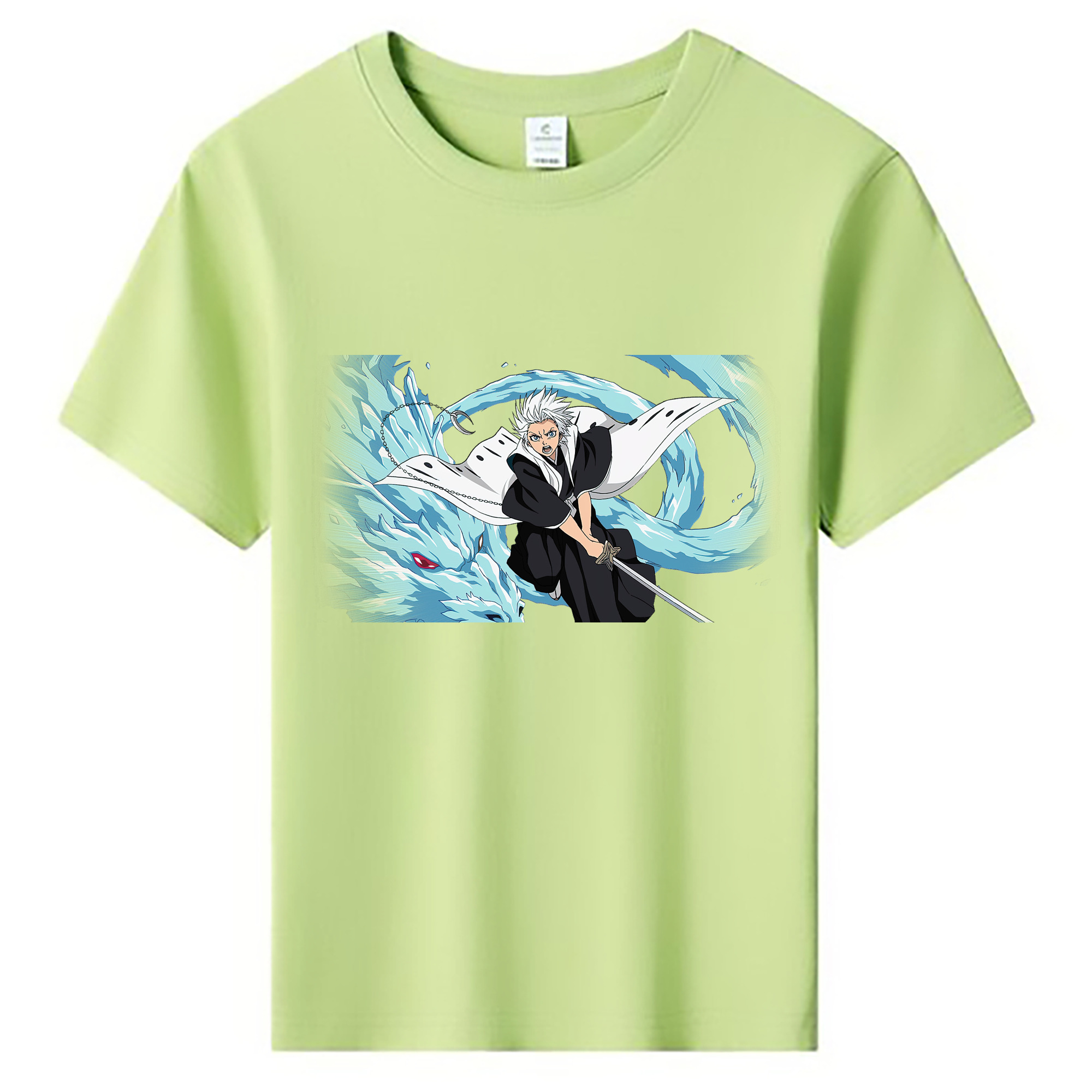 （画像用） ブリーチ 日番谷冬獅郎（ひつがや とうしろう） BLEACH Hitsugaya Toushirou 綿100％キッズTシャツ（フロントプリント）